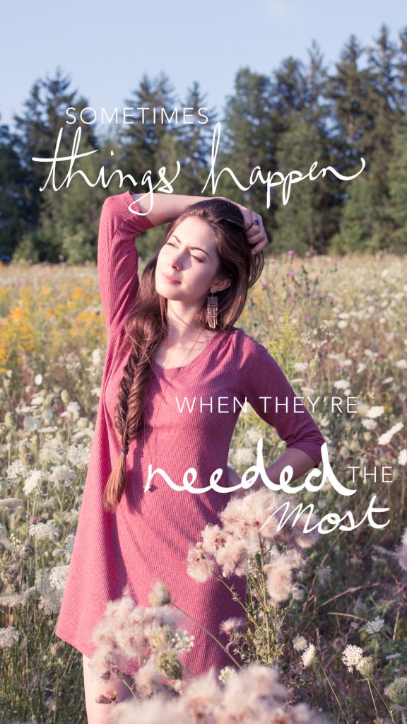 "Sometimes things happen when they're needed the most" - www.thelovelyindie.com