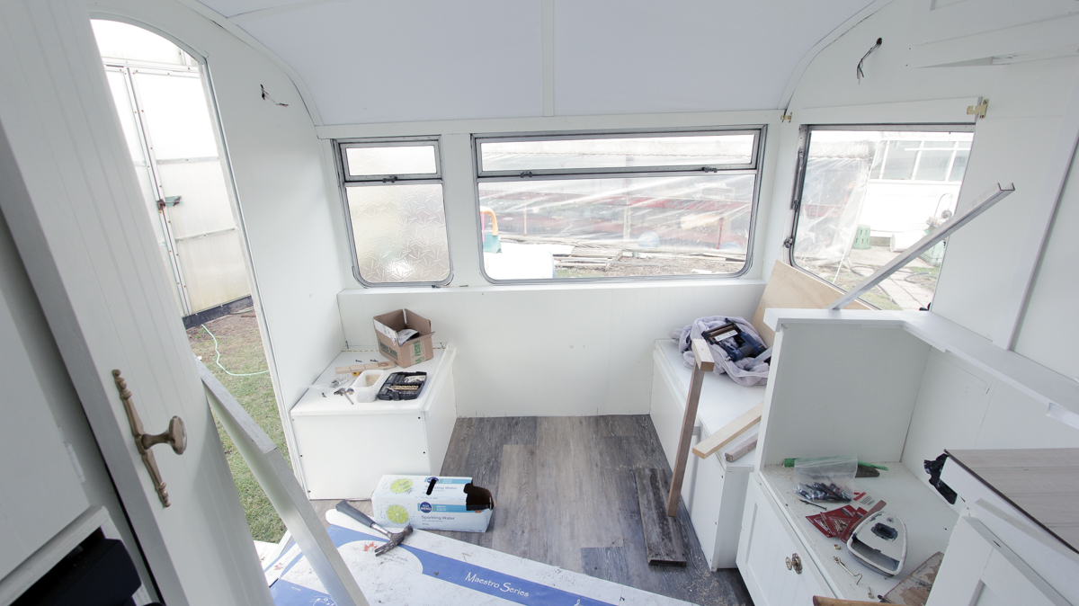 #pearlthecamper renovation progress at thelovelyindie.com